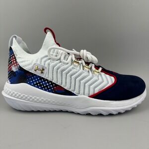 Under Armour Harper 9 Turf Baseball Shoes Men's Size 12.5 Red White Blue USA NEW